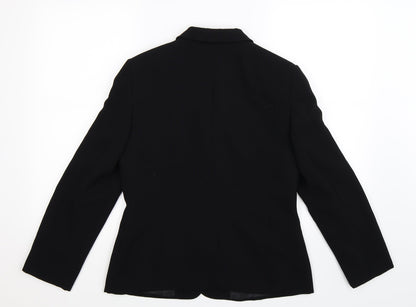 Back view of Anne Brooks women’s black jacket suit jacket, size UK 12