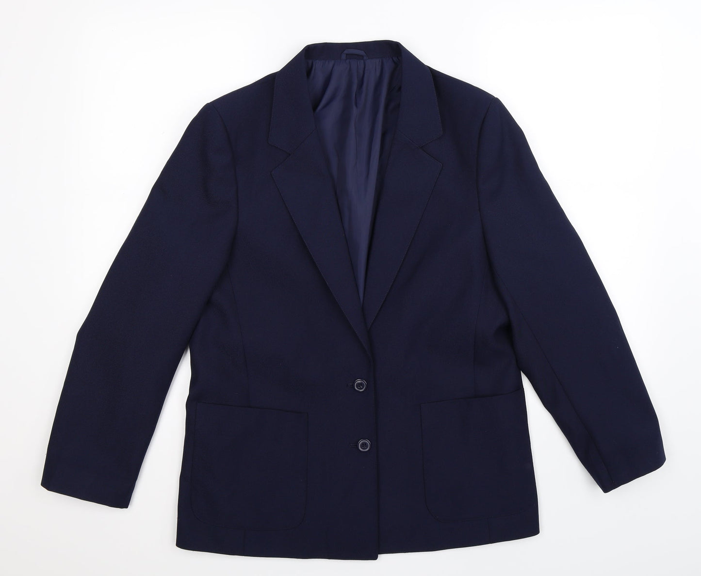 Preworn Womens Blue   Jacket Suit Jacket Size 12
