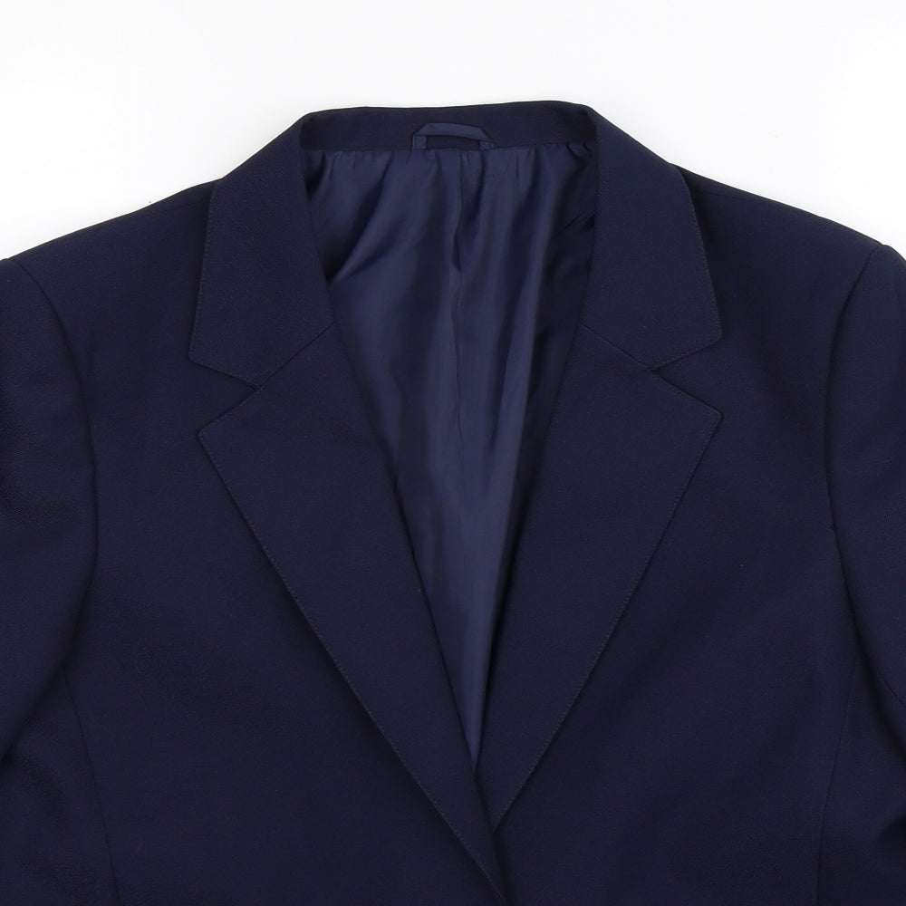 Preworn Womens Blue   Jacket Suit Jacket Size 12
