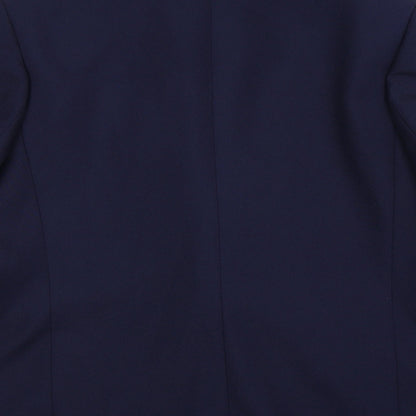 Brand and care label for Preworn women’s blue jacket suit jacket, size UK 12