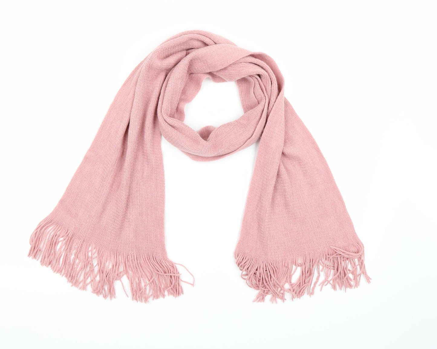 Preworn Womens Pink  Knit  Scarf