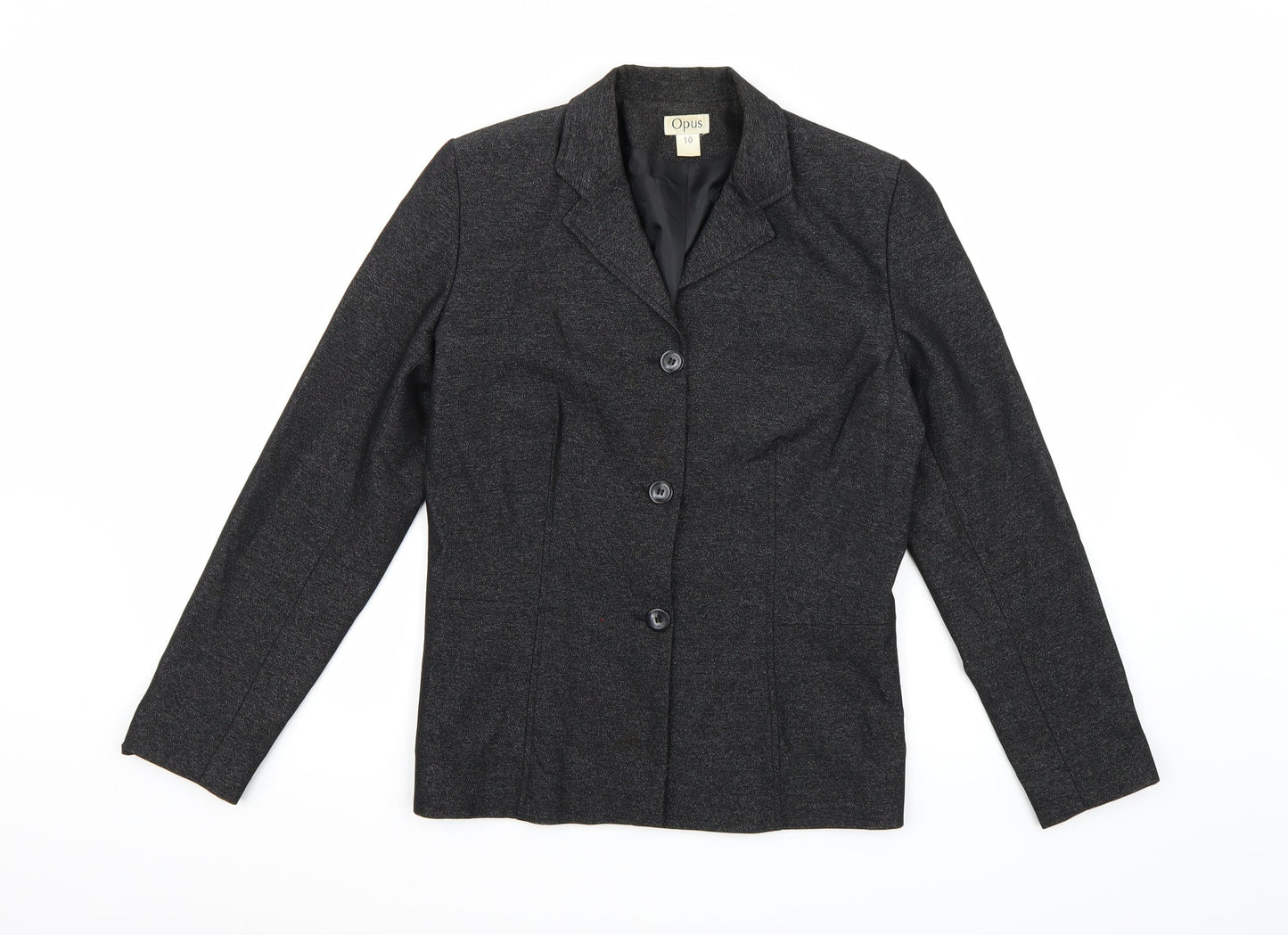 OPUS Womens Black  Rayon Jacket Blazer Size 10