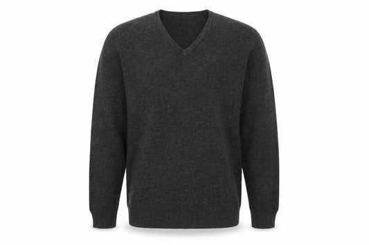 Front view of Blue Harbour men’s grey knit jumper, size L