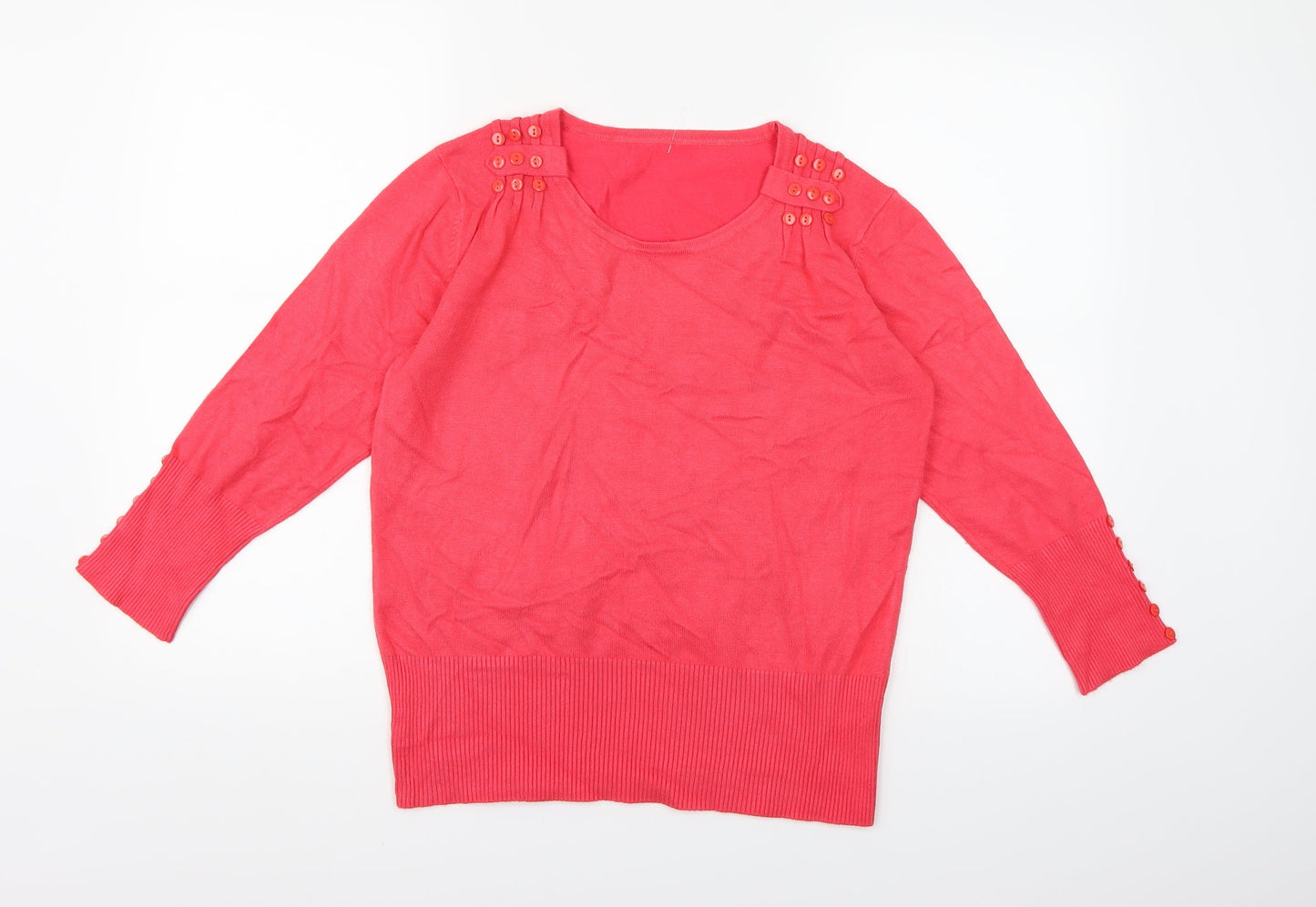 Preworn Womens Pink  Knit Pullover Jumper Size S