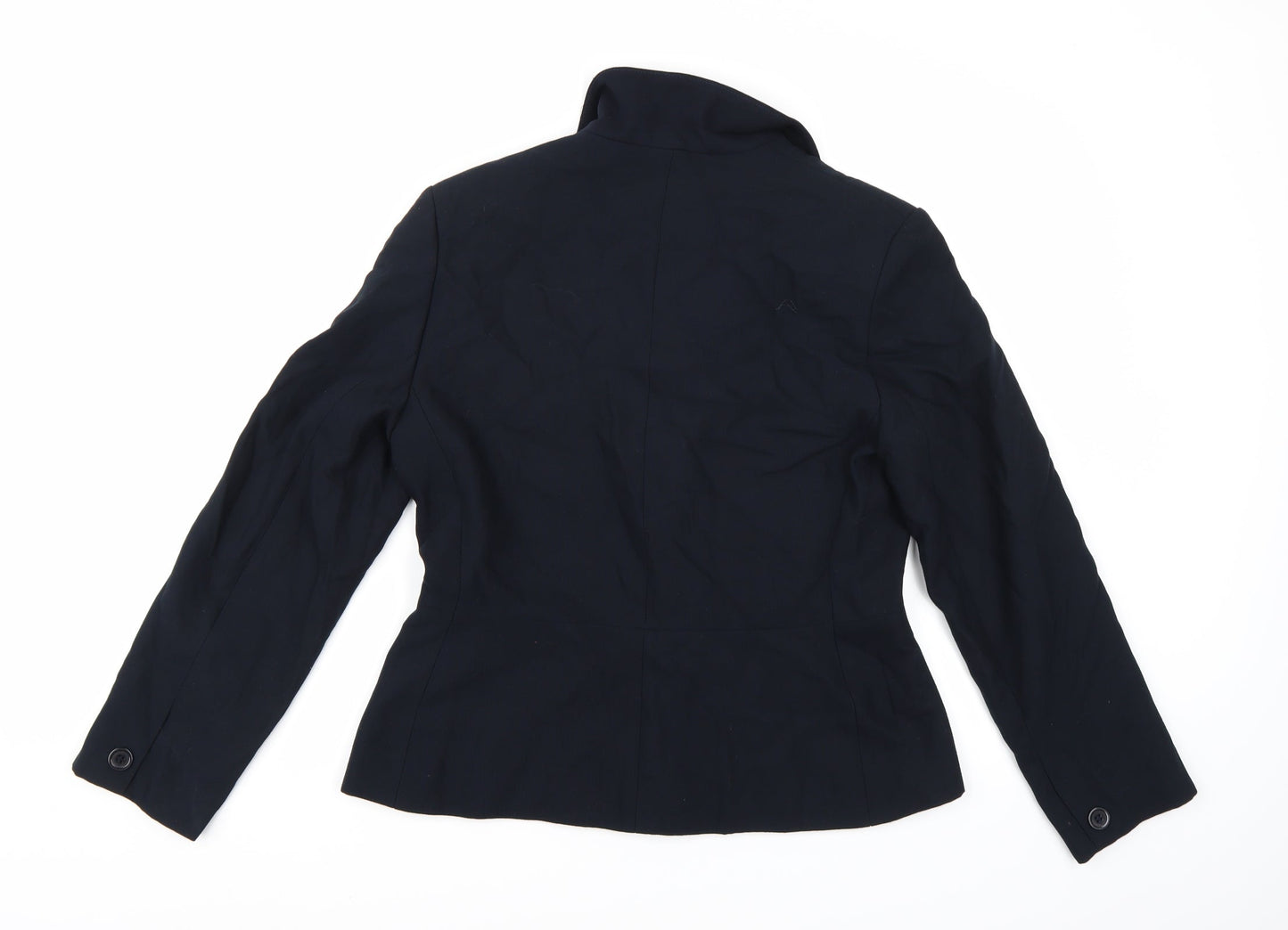 Equation Womens Blue  Rayon Jacket Blazer Size 12