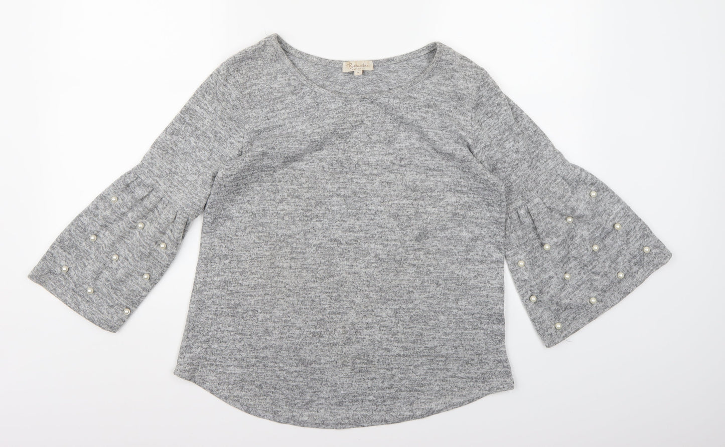 Bellambia Womens Grey  Knit Pullover Jumper Size M  - Flared Sleeves