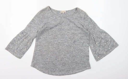 Bellambia Womens Grey  Knit Pullover Jumper Size M  - Flared Sleeves