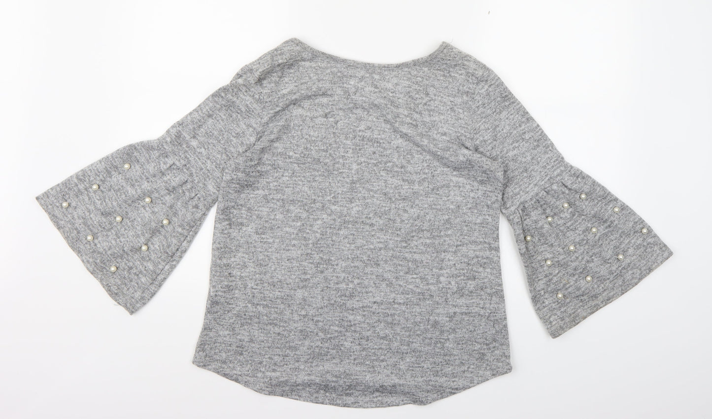Bellambia Womens Grey  Knit Pullover Jumper Size M  - Flared Sleeves