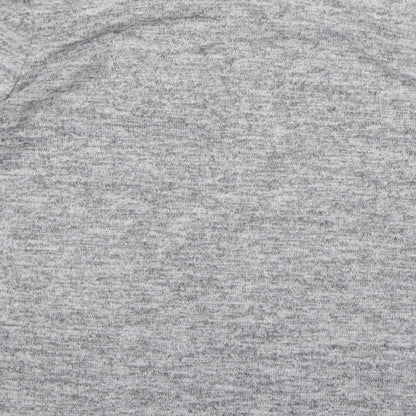 Brand and care label for Bellambia women’s grey knit jumper, size M, - flared sleeves