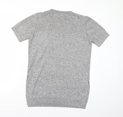 Back view of Topshop women’s grey knit jumper, size UK 10