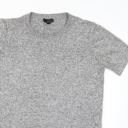 Close-up detail of Topshop women’s grey knit jumper, size UK 10