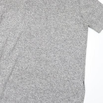 Brand and care label for Topshop women’s grey knit jumper, size UK 10