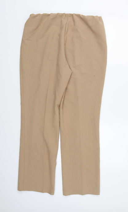 Back view of Classics women’s brown trousers, size UK 14, 28-inch leg