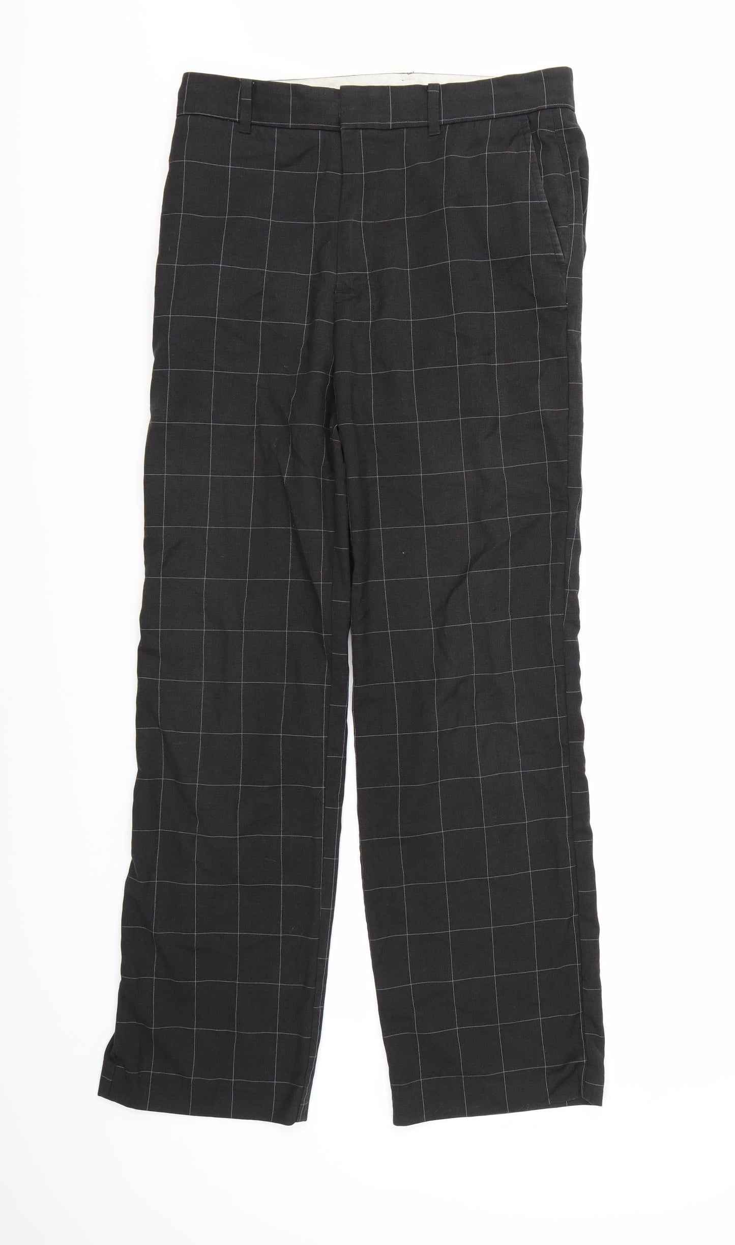 Weekday Mens Grey Check  Trousers   L29 in