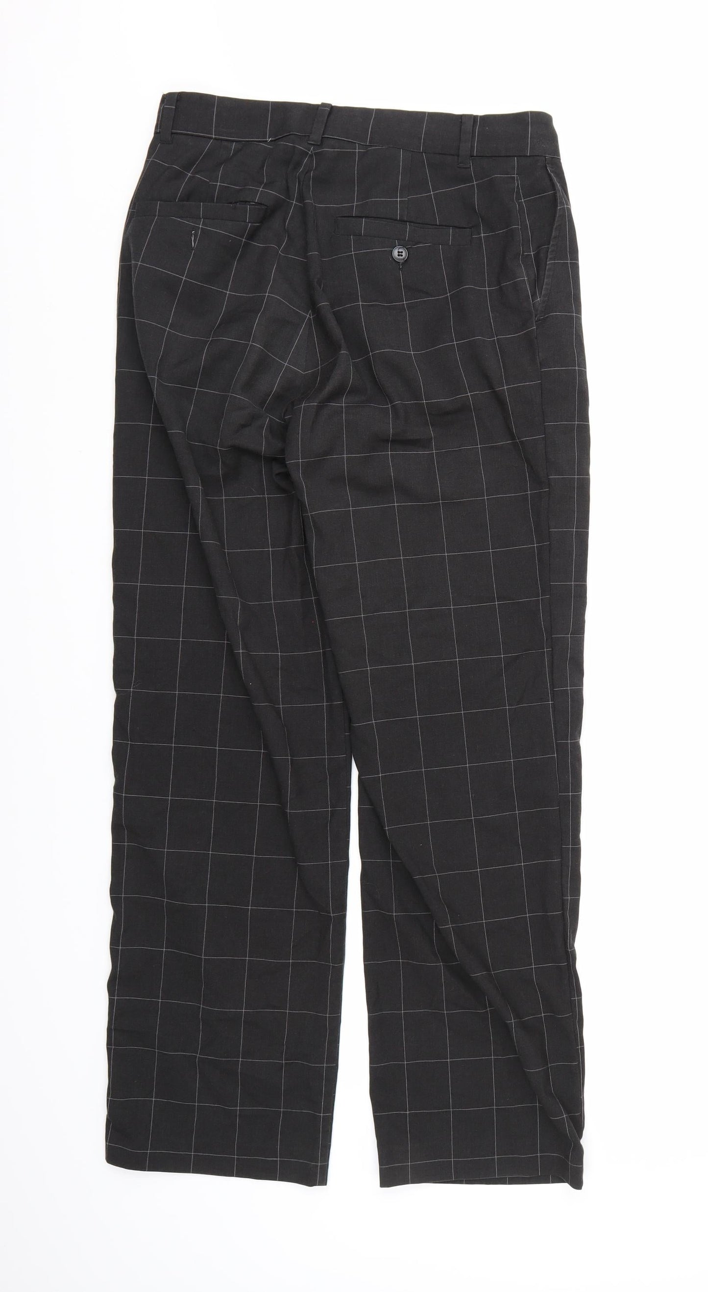 Weekday Mens Grey Check  Trousers   L29 in