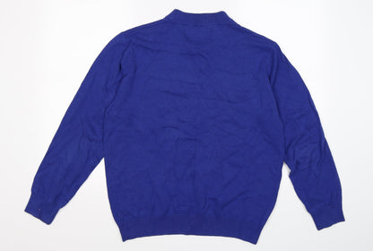 Back view of Lee Cooper women’s blue knit jumper, size L