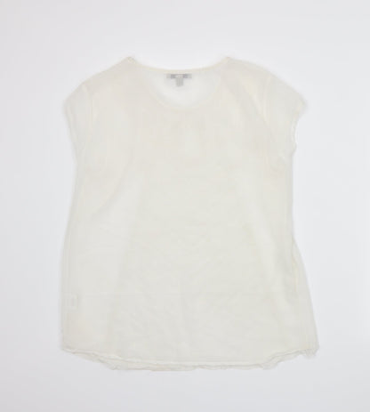 Back view of En Garde women’s white basic t-shirt, size M