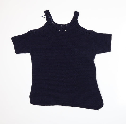 F&F Womens Blue  Knit Pullover Jumper Size 6