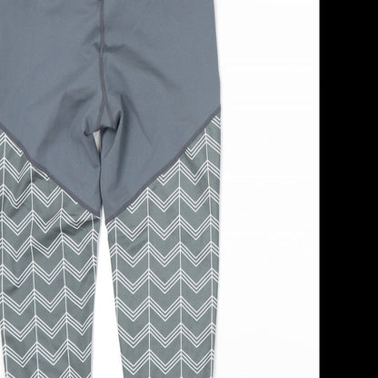 Brand and care label for TCA women’s grey athletic shorts, size XS