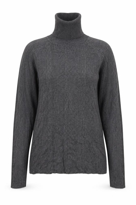Front view of F&F women’s grey jumper, size UK 14