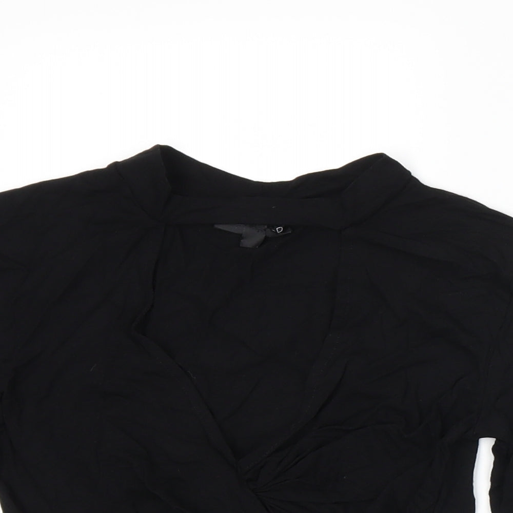 Topshop Womens Black   Basic T-Shirt Size 8