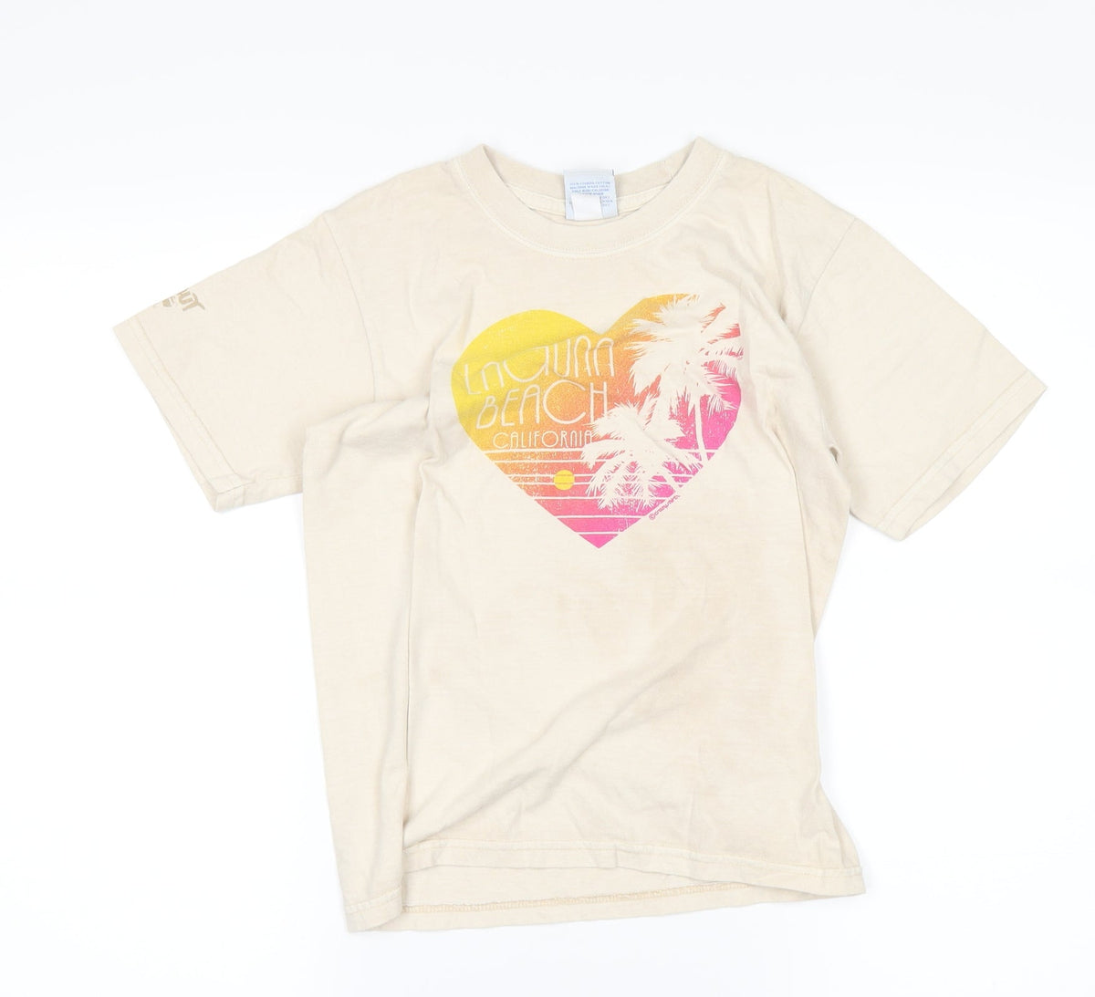 Crazy Shirts Girls Beige   Basic T-Shirt Size M