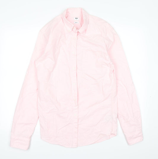 uni Mens Pink    Dress Shirt Size S