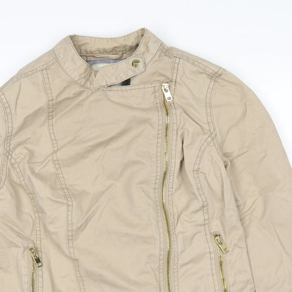 Close-up detail of F&F women’s brown jacket, size UK 12