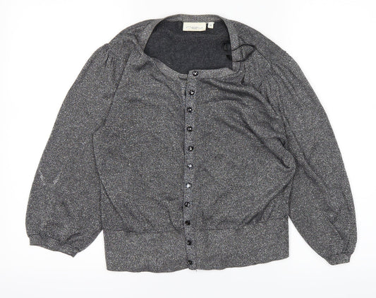 New Look Womens Grey   Cardigan Jumper Size 14