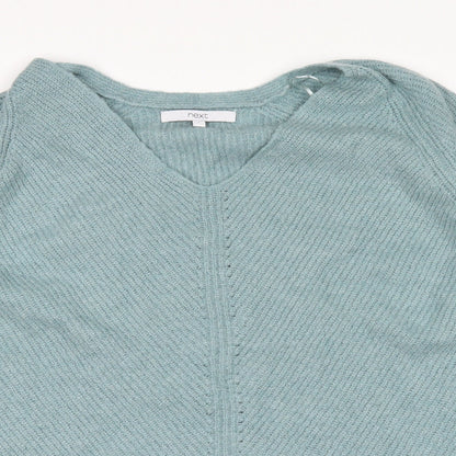 Close-up detail of Next women’s blue jumper, size L