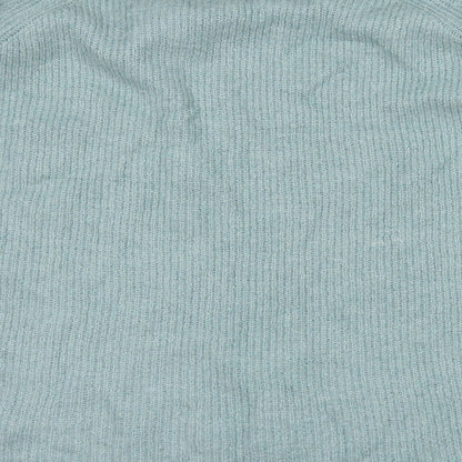 Brand and care label for Next women’s blue jumper, size L