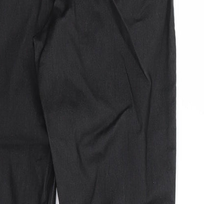 Brand and care label for denim co women’s black trousers, size UK 12, 27-inch leg
