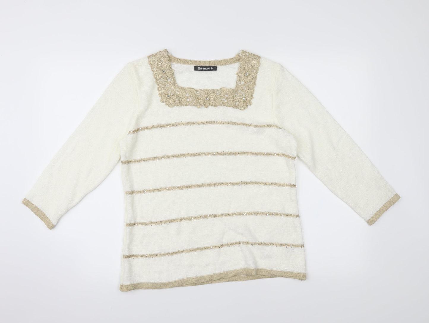 Bon Marché Womens White   Basic T-Shirt Size S
