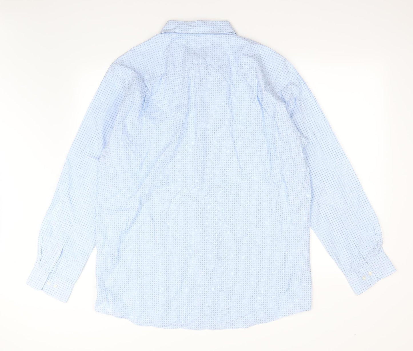 Preworn Mens Blue Argyle/Diamond   Button-Up Size XL