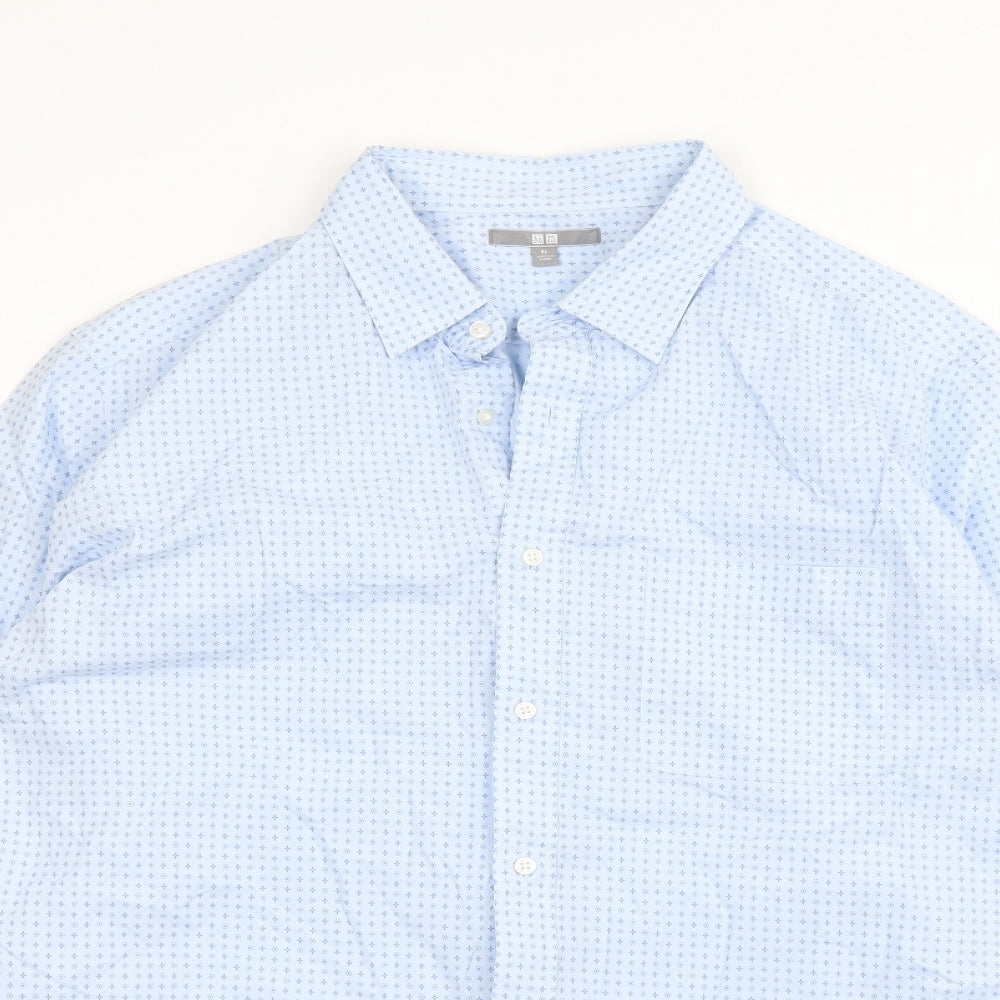 Preworn Mens Blue Argyle/Diamond   Button-Up Size XL