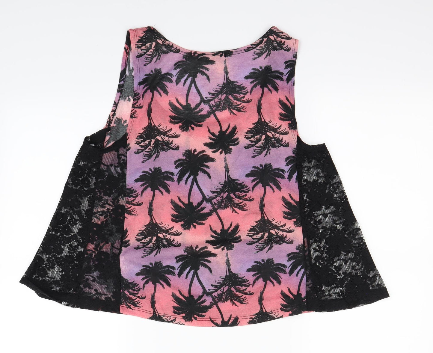 Atmosphere Womens Black Floral  Basic Tank Size 14