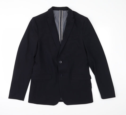 Zara Mens Blue   Jacket Suit Jacket Size 40