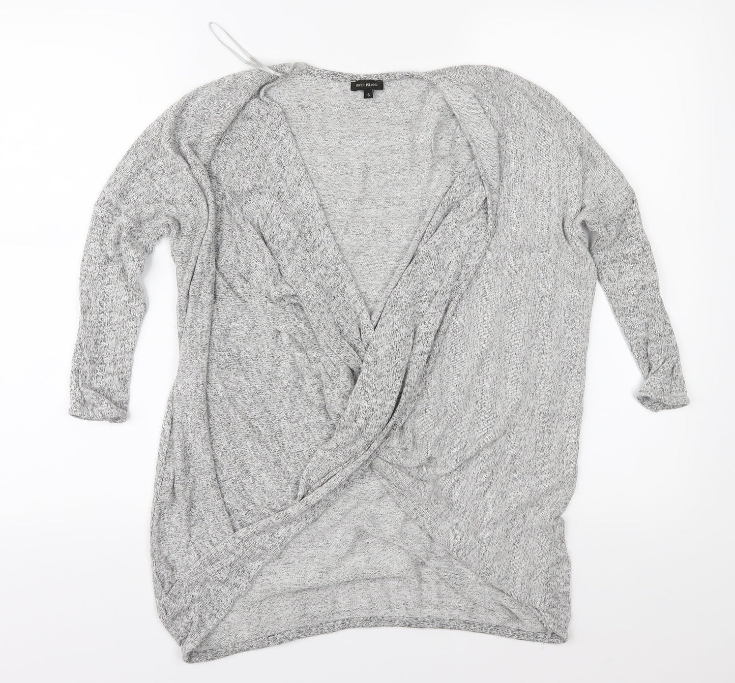 River Island Womens Grey  Knit Pullover Jumper Size 6