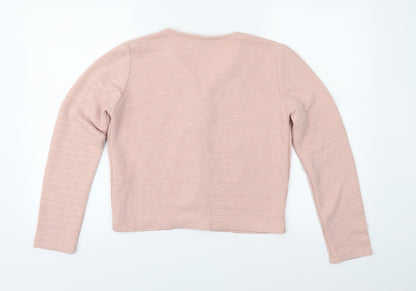 Back view of Jennyfer women’s pink jersey jacket, size M