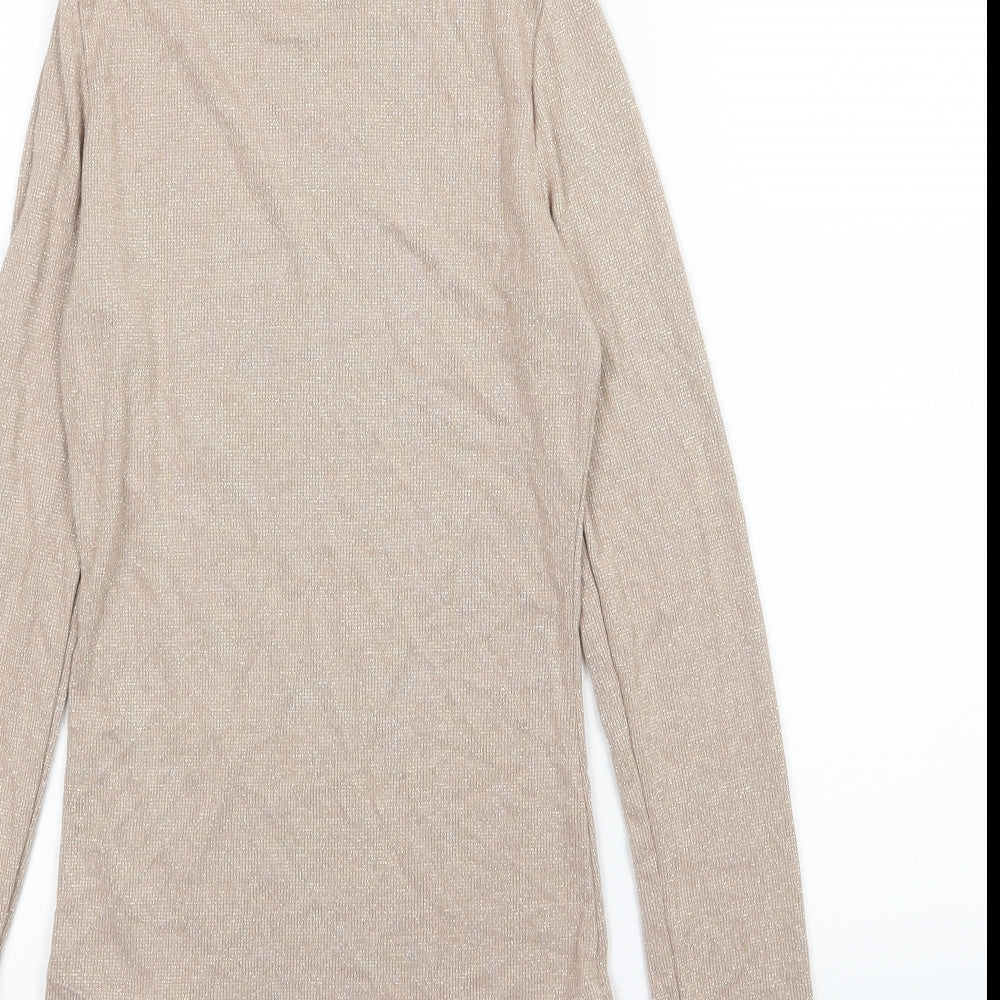 New Look Womens Beige  Knit Pullover Jumper Size 10