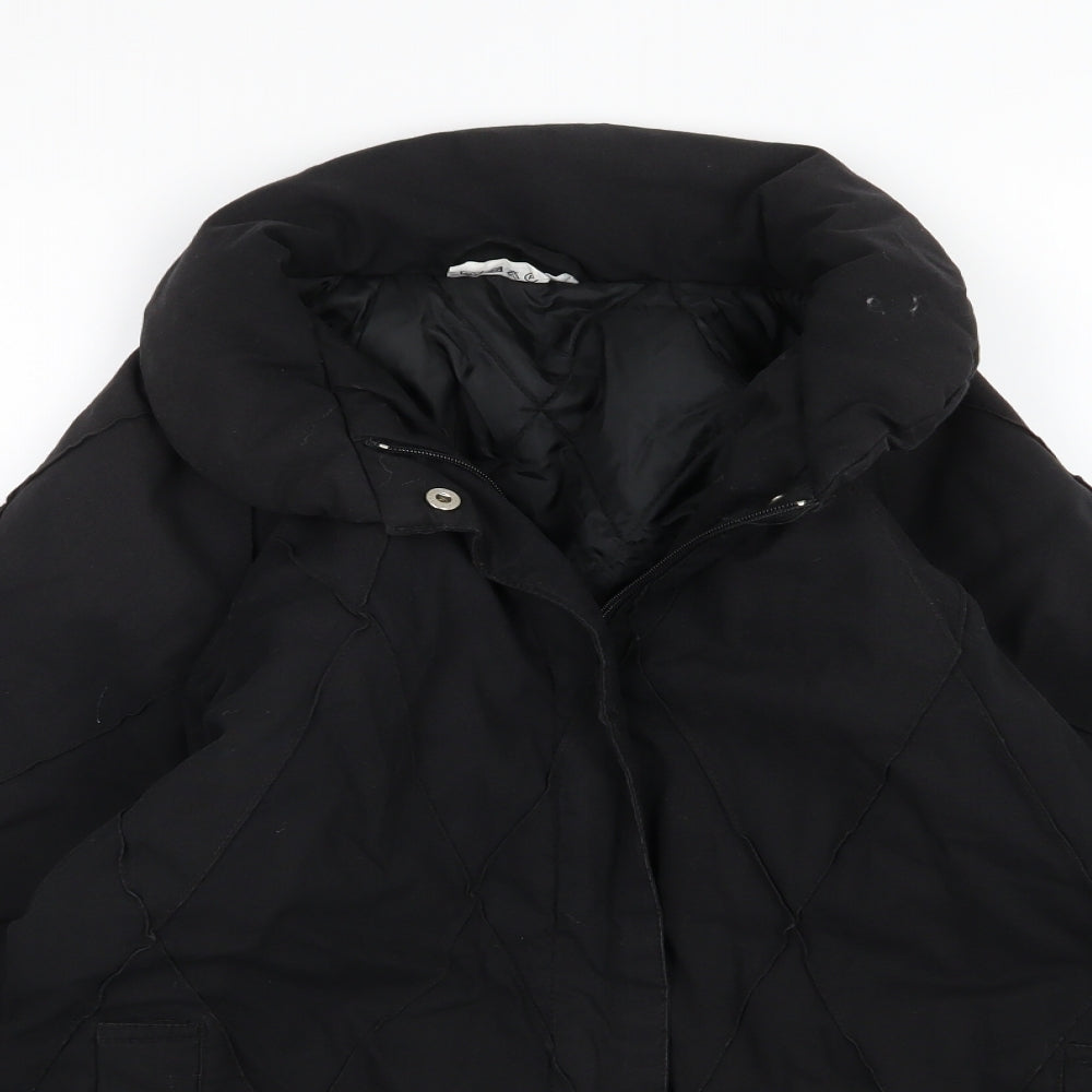 Preworn Womens Black Argyle/Diamond  Jacket  Size S