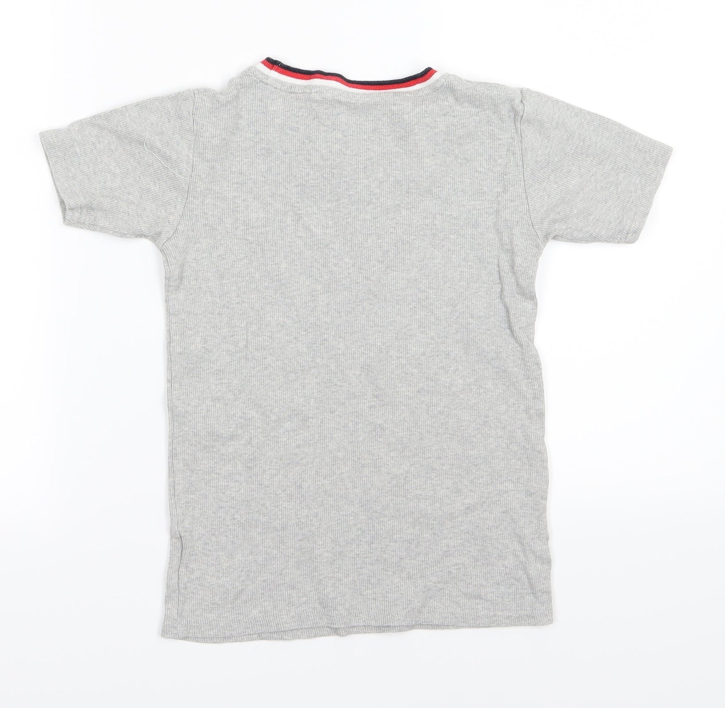 NEXT Boys Grey Striped Jersey  Pyjama Top Size 9 Years