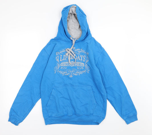 All We Do is Womens Blue  Jersey Pullover Hoodie Size S  - Lifeboat