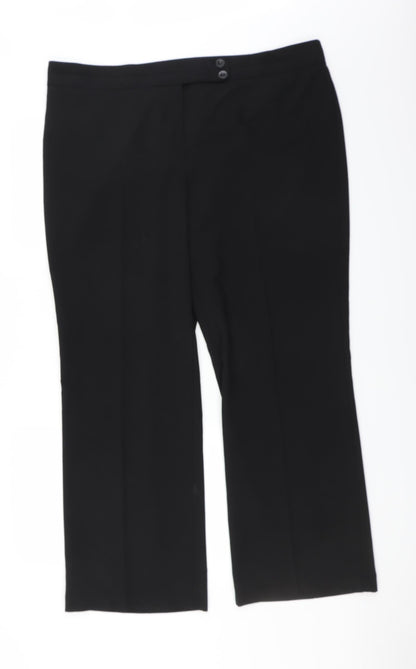 Additional front view of George women’s black trousers, size UK 42, 30-inch leg
