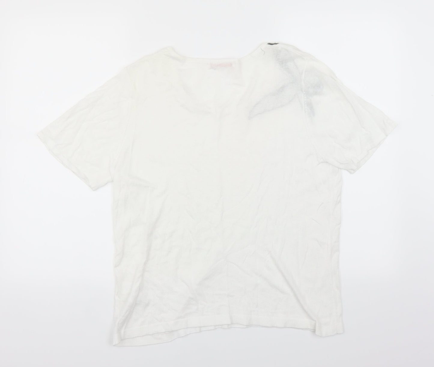 Anna Rose Womens White   Pullover Jumper Size L  - BUTTERFLY
