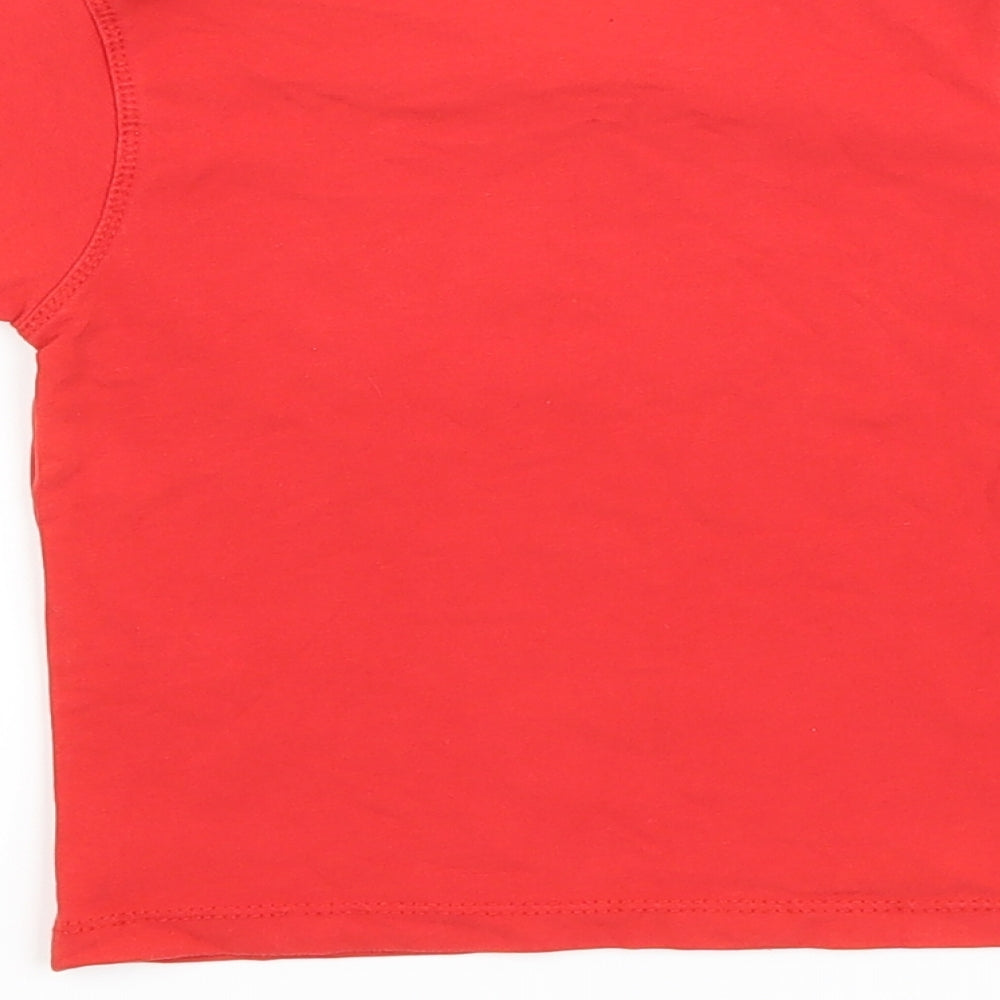 Hello Mom Boys Red   Basic T-Shirt Size S