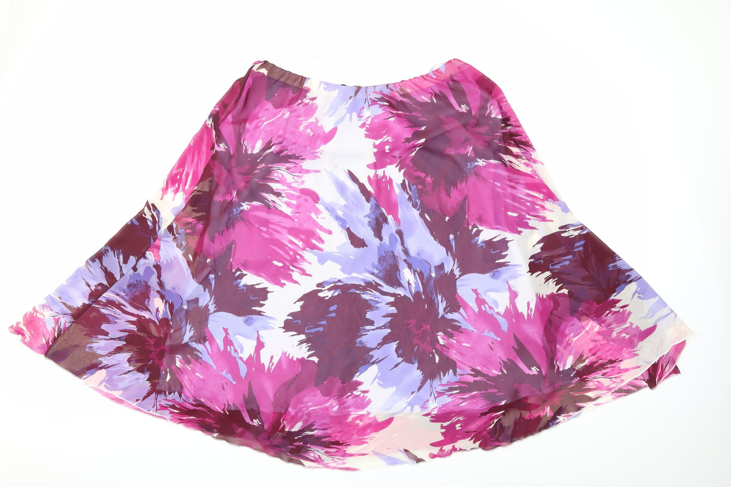 Victoria Layne Womens Pink Floral  Flare Skirt Size 34 in