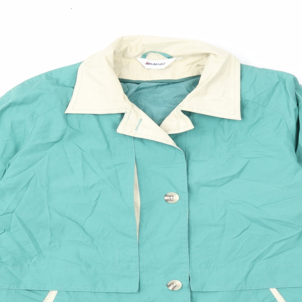 Damart Womens Green   Overcoat Coat Size 14