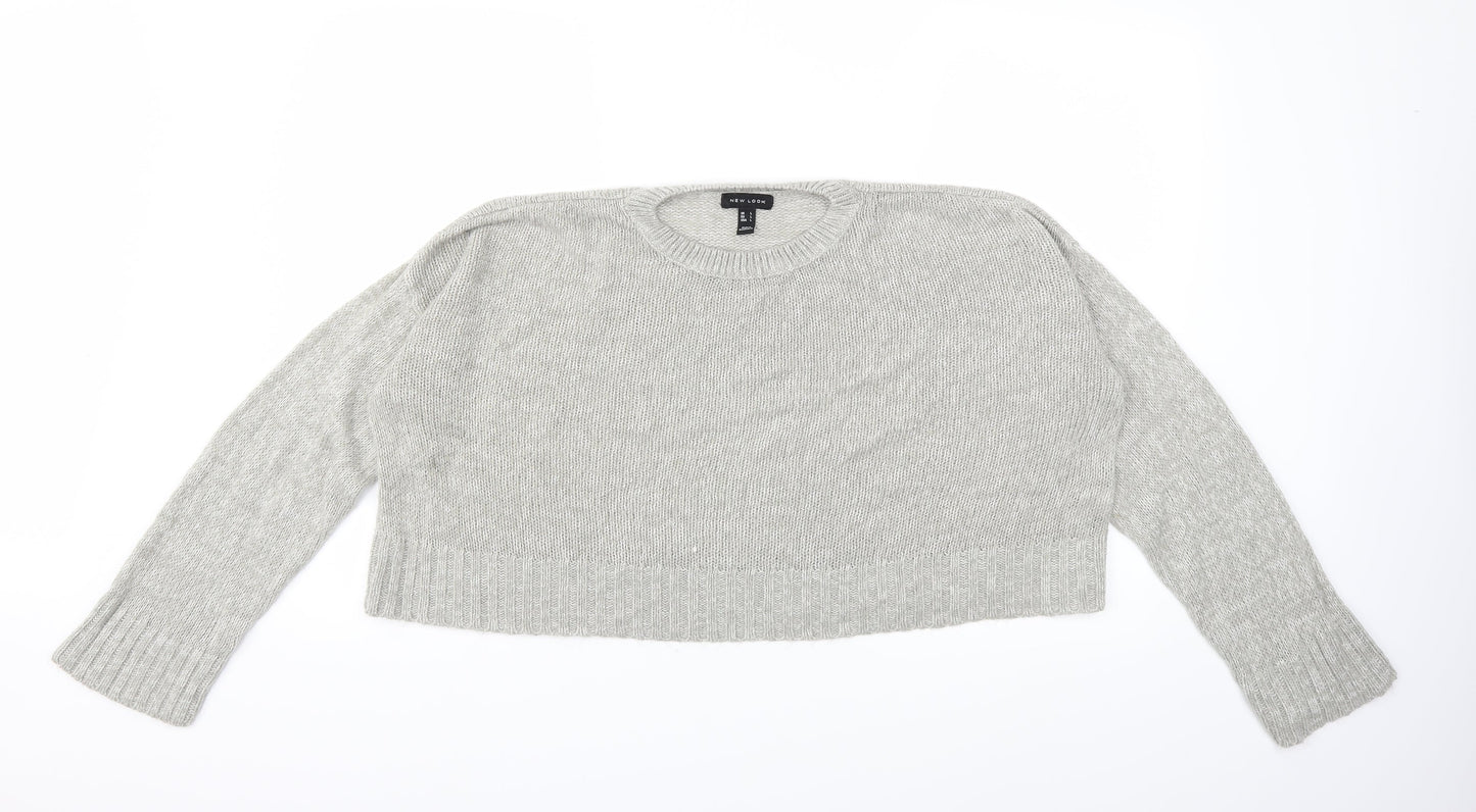 New Look Womens Grey  Knit Pullover Jumper Size L