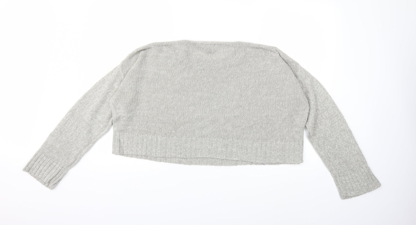 New Look Womens Grey  Knit Pullover Jumper Size L